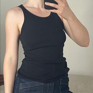 LACAUSA Classic Black Racerback Tank Top